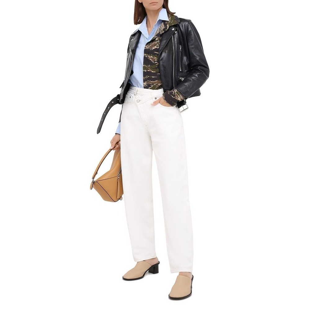 Agolde Criss Cross Upsized‎ Jeans Women's 26 Paste Straight High Rise Button Fly